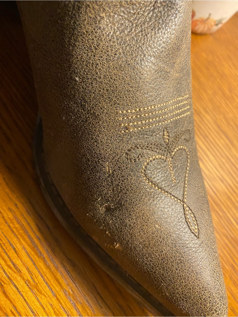 NWOT- Boot Barn Brown Embroidered Cowgirl Boots - Picture 8 of 8